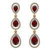 Image 1 : Certified 7.31 Ctw Garnet And Diamond VS/SI1 Dangling E