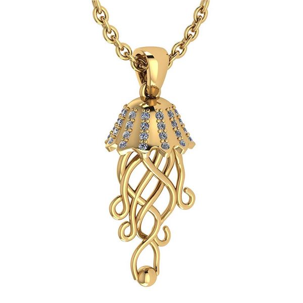 Certified 0.24 Ctw Diamond Octopus Styles Nekless For w