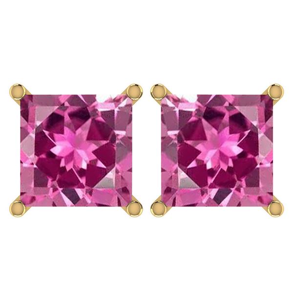 Certified 11.24 Ctw Genuine Pink Tourmaline 14K Yellow