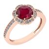 Image 1 : Certified 1.47 Ctw Ruby And Diamond VS/SI1 Engagement H