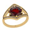 Image 1 : Certified 2.33 Ctw I2/I3 Garnet And Diamond 14K Yellow