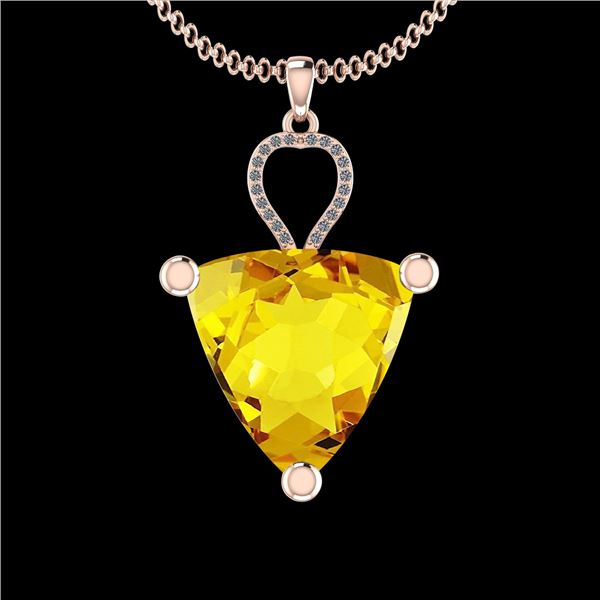 Certified 22.16 Ctw I2/I3 Lemon Topaz And Diamond 10K R