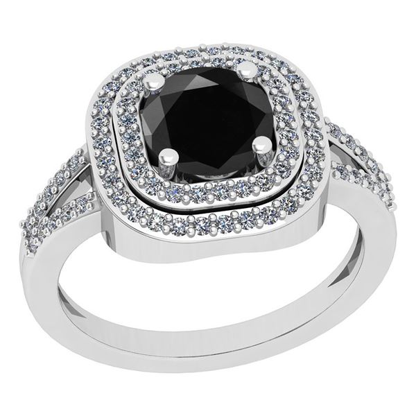 Certified 1.69 Ctw I2/I3 Treated Fancy Black and White