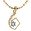 Image 1 : Certified 0.58 Ctw Blue Topaz And Diamond 14k Yellow Go