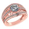 Image 1 : Certified 1.78 Ctw Diamond Wedding/Engagement 14K Rose
