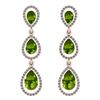 Image 1 : Certified 7.31 Ctw Peridot And Diamond VS/SI1 Dangling