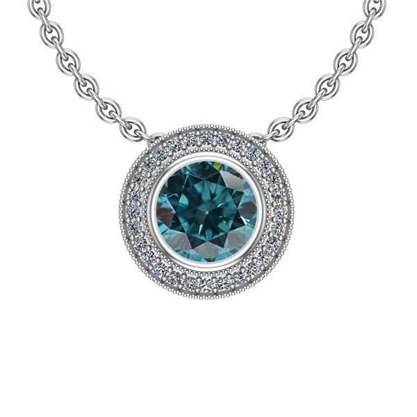 Certified 1.66 Ctw I2/I3 Treated Fancy Blue and White D