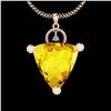 Image 1 : Certified 31.84 Ctw I2/I3 Lemon Topaz And Diamond 10K R