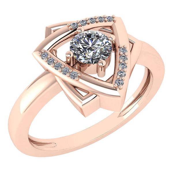 Certified 0.27 Ctw Diamond Wedding/Engagement Style 14K