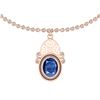 Image 1 : Certified 0.75 Ctw Kyanite 10K Rose Gold Pendant