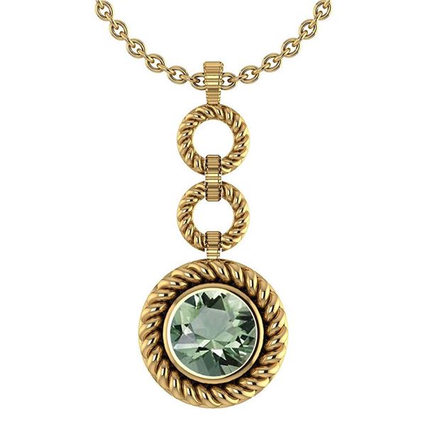 Certified 6.84 Ctw Green Amethsyt Necklace For womens N