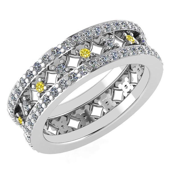 Certified 1.14 Ctw Treated Fancy Yellow Diamond 14k Yel