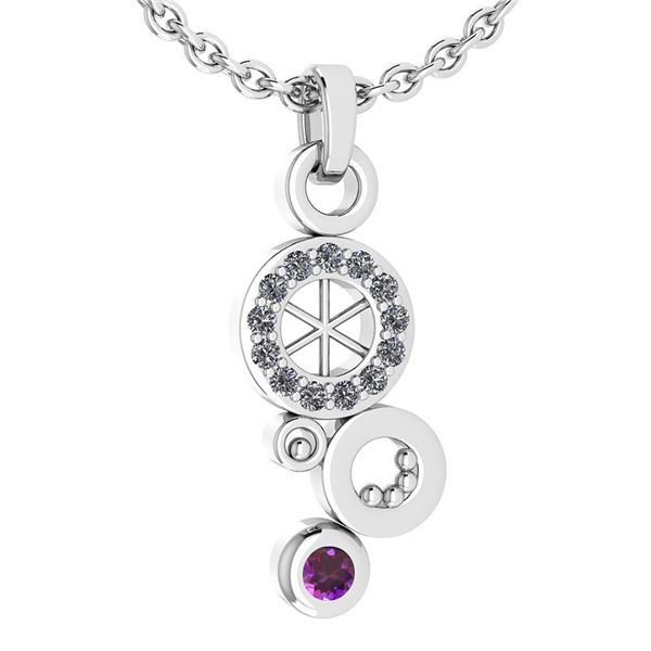 Certified 0.26 Ctw Amethyst And Diamond Octopus Styles