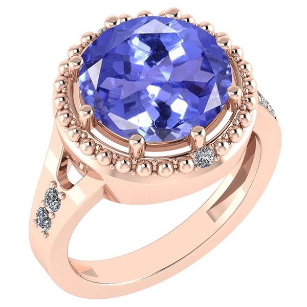 Certified 3.65 Ctw Tanzanite And Diamond VS/SI1 For Lad