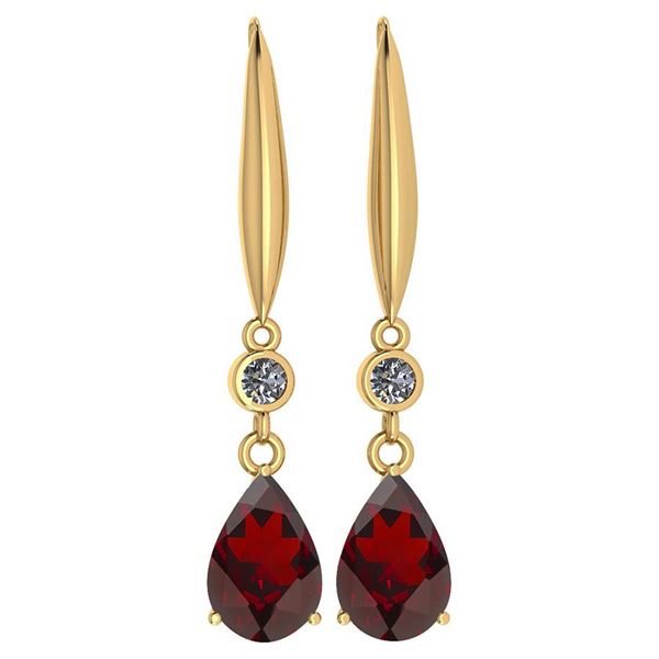 Certified 5.70 Ctw Garnet And Diamond VS/SI1 Dangling E