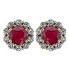 Image 1 : Certified 2.30 Ctw Ruby And Diamond 14k Yellow Gold Hal