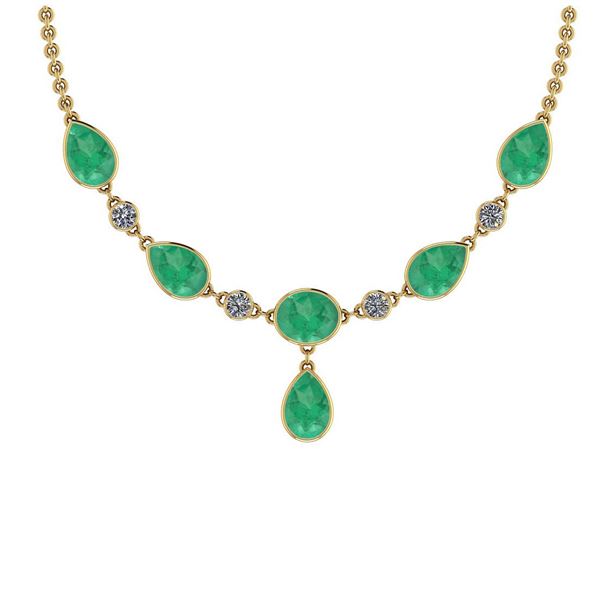 Certified 20.25 Ctw Emerald And Diamond VS/SI1 Beautifu