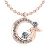 Image 1 : Certified 1.14 Ctw Diamond Tiny Angel Necklace For wome