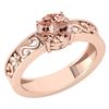 Image 1 : Certified 1.25 Ctw Morganite Solitaire Ring with Filigr