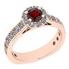 Image 1 : Certified 1.58 Ctw I2/I3 Garnet And Diamond 14K Rose Go