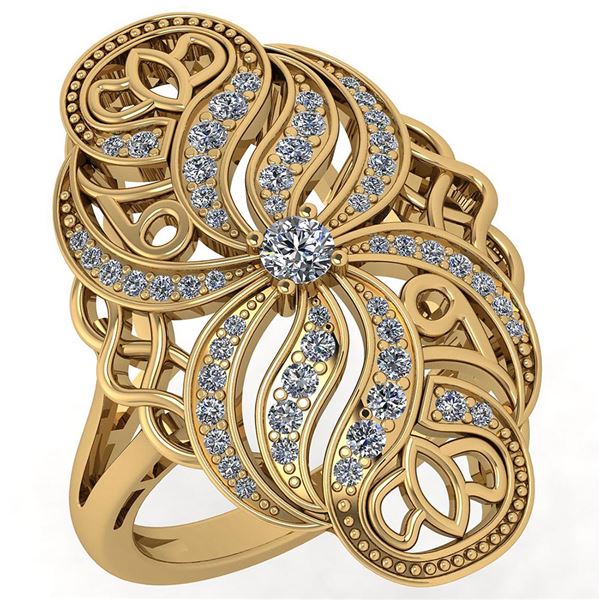 Certified 0.59 Ctw Diamond Ring For womens New Expressi