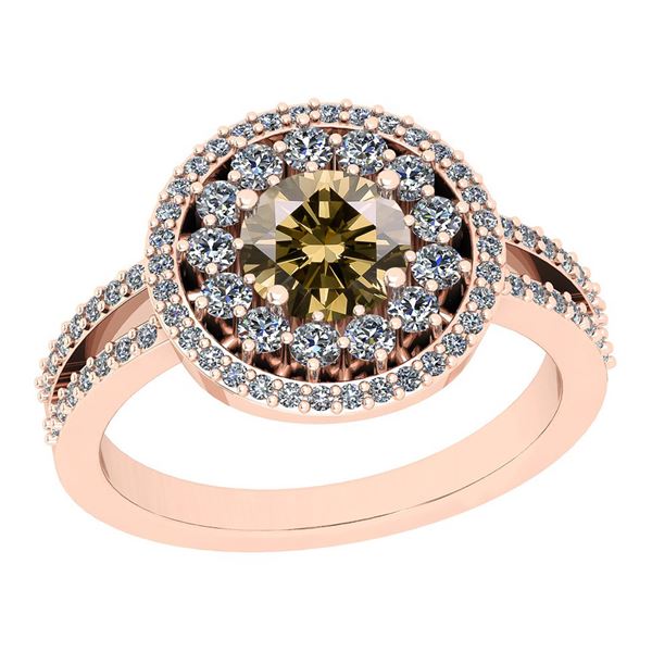 Certified 1.90 Ctw VS/SI1 Natural Fancy Yellow Brown An