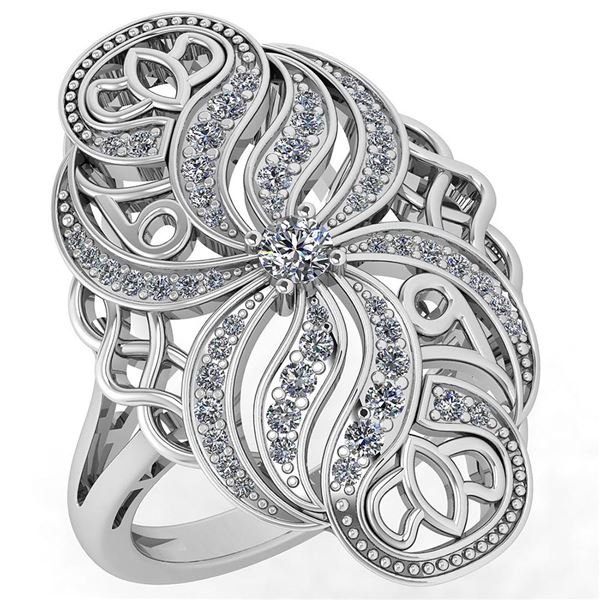 Certified 0.59 Ctw Diamond Ring For womens New Expressi