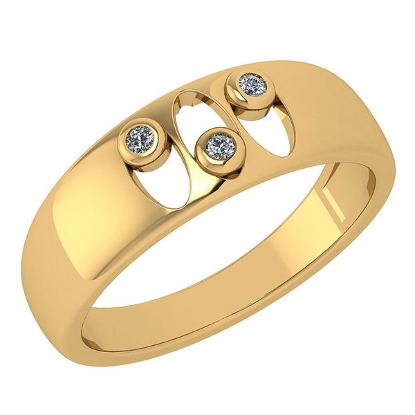 Certified 0.04 Ctw Diamond Wedding Style Halo Band 14K