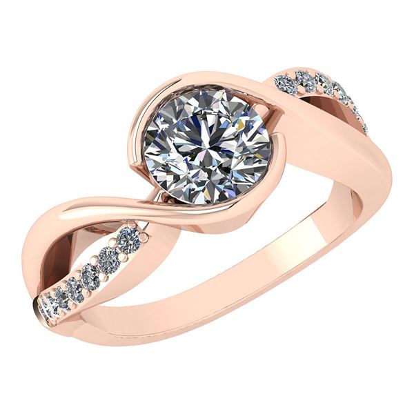 Certified 1.46 Ctw Diamond Wedding/Engagement Style 14K