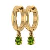 Image 1 : Certified 0.50 Ctw Peridot Hoop Earring 10K Yellow Gold