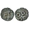 Ancient India: Satavahanas, 'elephant' type potin coin of Vasithiputa Siva Siri Pulumavi, 2.28g.