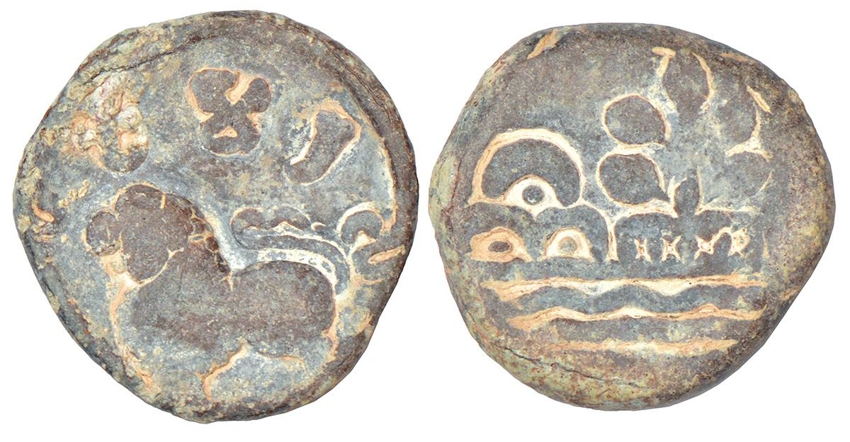 Kumar Coin Ancient India: Kumaras of Karhad - Kumara Isamula, lead coin in 'Junnar ...