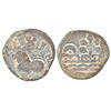 Image 1 : Ancient India: Kumaras of Karhad - Kumara Isamula, lead coin in 'Junnar lion' type, 9.15g.