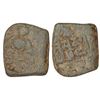 Ancient India: Gupta Empire, lead coin of Skanda Gupta (450-475 AD), 'Garuda' type, 2.95g.