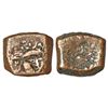Medieval India: Early medieval Gujarat,copper coin following Western Kshatrapa/Gupta typology, 4.18g