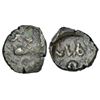 Medieval India: Rashtrakutas - alloyed copper coin of Dhruva Dharavarsha (c.780-793 AD), 2.67g.