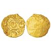 Medieval India: Chalukyas of Kalyani or feudatories, gold punch marked gadyana, Ayyana Singa, 3.47g.