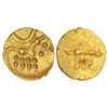 Medieval India: Coorg, gold fanam of Veera Raya, 0.41g. Obv: Stylized lion. Rev: Crocodile.