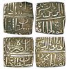 Image 1 : Sultanates: Malwa: Silver square ½ tanka (2). 1x Nasir Shah, 5.40g & 1x Mahmud Shah II, 5.44g.