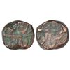 Mughals: Kam Bakhsh (1707-1708 AD), copper Dam, Dar al-Zafar Bijapur mint, AH(1120)/RY(2), 13.82g.
