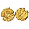 Mughals: Muhammad Shah (1719-1748 AD), gold ½ pagoda, Guti mint, AH 1146, KM D440.1, 1.68g.