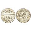 Mughals: Muhammad Shah (1719-1748 AD), silver ½ rupee, Murshidabad mint (off flan), RY 30, 5.73g.