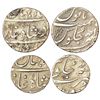 Mughals: Shah Jahan III (1759-1760 AD), silver rupee & ½ rupee, Surat mint by style, 11.34g & 5.72g.