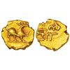 Independent Kingdoms: Maratha of Tanjore, Sarabhoji I (c.1711-1727 AD), gold fanam, 0.37g.