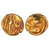 Independent Kingdoms: Maratha Confederacy, gold fanam, Kolar mint, in the name of Alamgir II, 0.38g.
