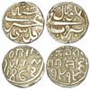 Princely States: Group of 2 silver coins, Bhopal, Shah Jahan Begam, 10.80g & Bundi,Ram Singh, 11.15g