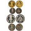 Republic India: Proof coins (4), Bombay mint, Food For All, Asian Game, Tourism Year & World of Work
