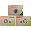 Image 1 : Republic India: 2009, 60 Years of the Commonwealth, proof set of 2 coins, 100 rupees and 5 rupees.