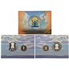 Republic India: 2015, International Day of Yoga-21 June, proof set of 2 coins, 100 & 10 rupees.