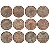 Foreign: Great Britain, Victoria, copper ½ farthing (6), date 1839, 1842, 1844, 1847, 1851 & 1852.